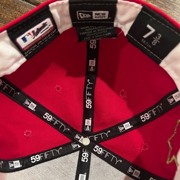 Colorado Rockies flat bill baseball cap, size 7 3/8, EUC, American, NEW ERA - Picture 5 of 5